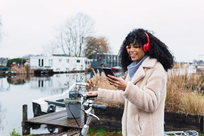 Young woman using mobile phone