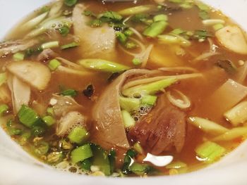 Close-up of soup in bowl