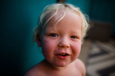 Portrait of cute smiling boy