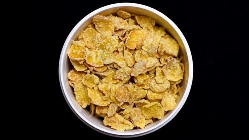 Directly above shot of breakfast served in bowl