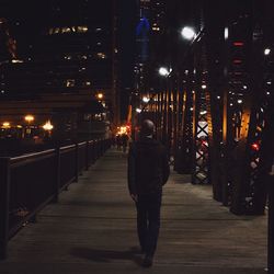 Illuminated city at night