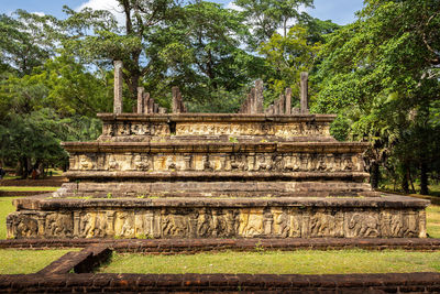 Low angle view of old ruins