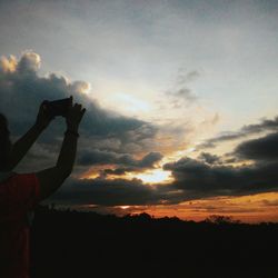 Scenic view of sunset sky