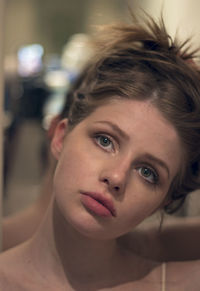 Close-up portrait of young woman
