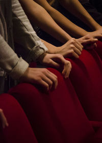 Close-up of woman relaxing