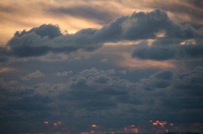 Scenic view of clouds in sky during sunset