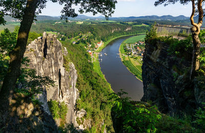 Elbe river near bastei bridge