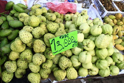 Various fruits for sale in market