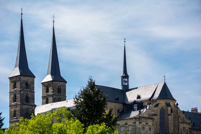 Low angle view of church against sky