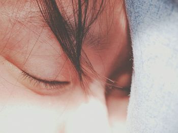 Close-up portrait of young woman