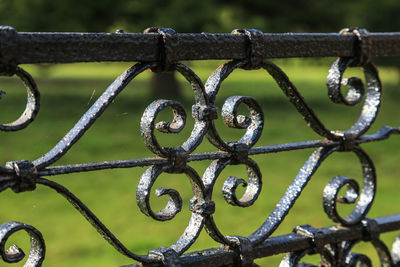 Close-up of fence