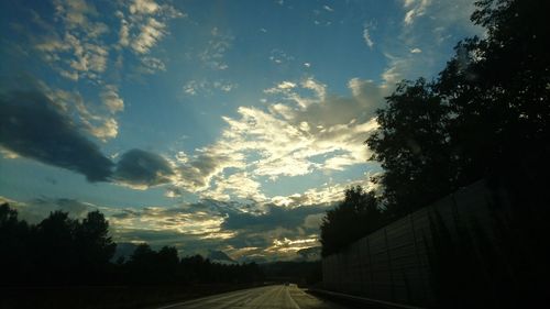 Road with trees in background