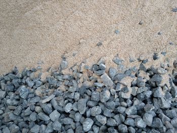 Full frame shot of pebbles on beach