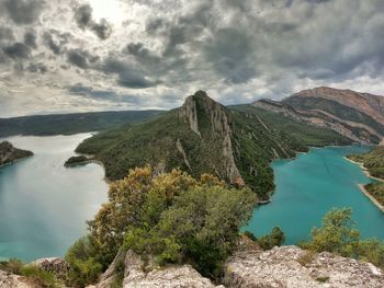 Scenic view of mountain against sky