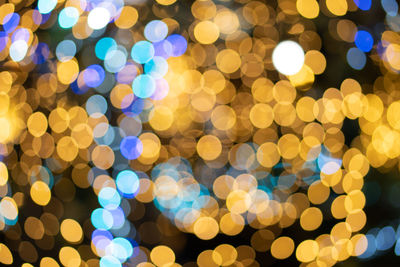 Defocused image of illuminated lights