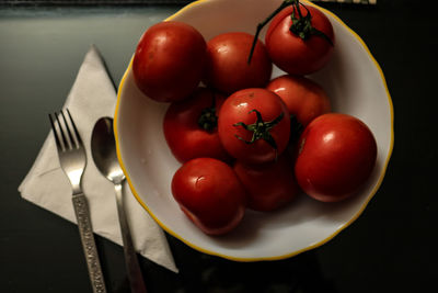 Close-up of tomatoes on a table