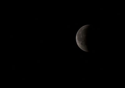 Low angle view of moon against sky at night