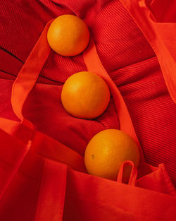 High angle view of fruits in container