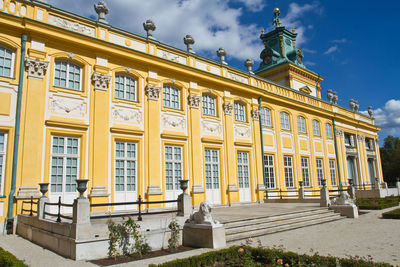 Exterior of historic building against sky