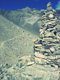 Rock formations on landscape