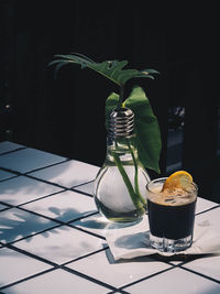 Close-up of drink on table