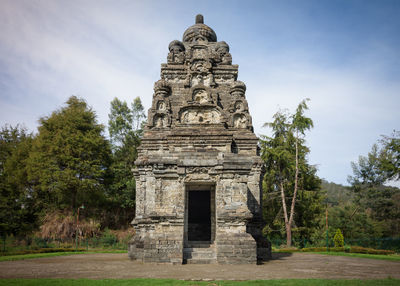 Candi bima temple, abandoned hindu stupa shrine, in arjuna complex, dieng plateau, java, indonesia