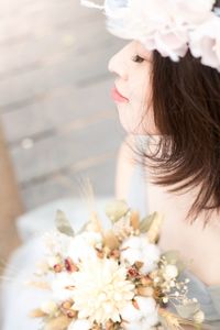 Close-up of beautiful woman