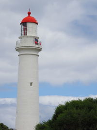 Low angle view of lighthouse against sky