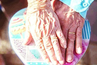 Close-up of hands