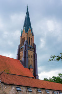 Low angle view of church against sky