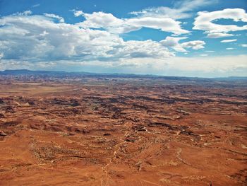 Aerial view of landscape against sky