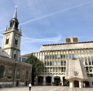 Low angle view of building against sky