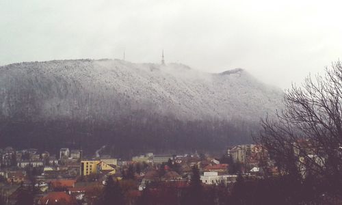 Built structure in foggy weather