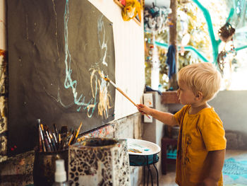 Boy painting