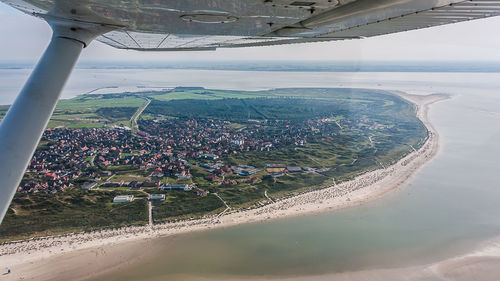 Aerial view of landscape against sky