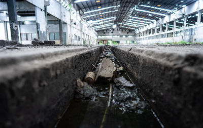 Surface level of abandoned building