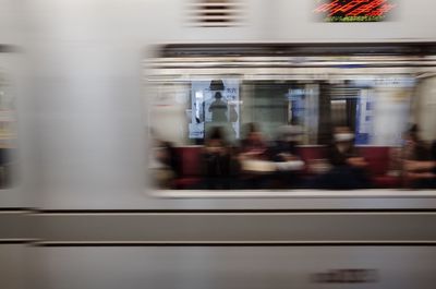 Train on railroad station platform