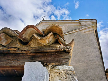 Low angle view of built structure against sky