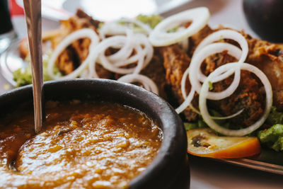 Close-up of food in bowl