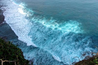 High angle view of sea