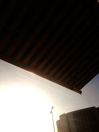 Low angle view of modern building against sky