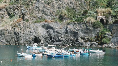 Boats in sea