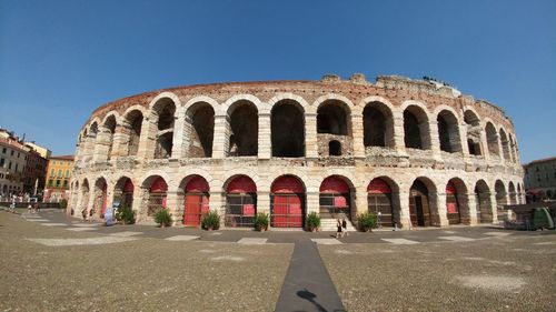 View of historical building against clear sky