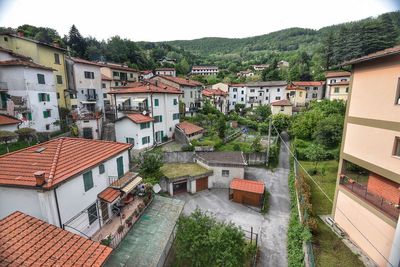 High angle shot of townscape