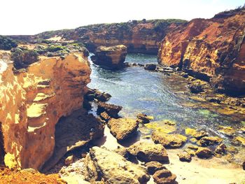 Scenic view of rock formations