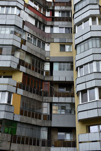 Post soviet flat of blocks built in the communist era, concrete apartment buildings