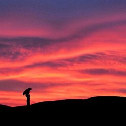 Silhouette of landscape at sunset