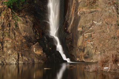 Scenic view of waterfall