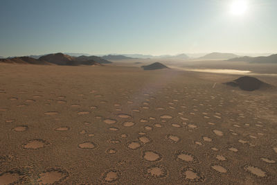 Scenic view of desert against sky