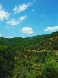 Scenic view of landscape against cloudy sky